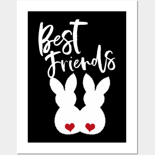 Best Friends BFF - Easter Bunnies Love Couple Posters and Art